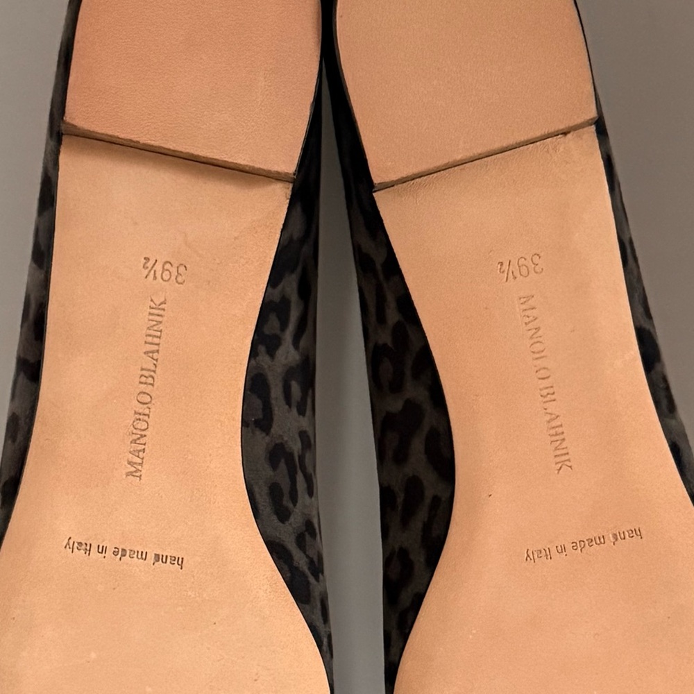 MANOLO BLAHNIK ‘Leo’ Suede Flats – Grey Leopard | EU 39.5 / US 9 - Picture 6 of 12